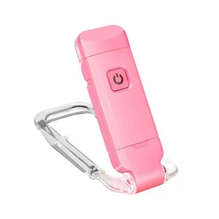 2-PCS Pink Mini USB Rechargeable LED Book Light Eye Protection Reading Lamp with Adjustable Clip and Brightness for Kids Students Travel.