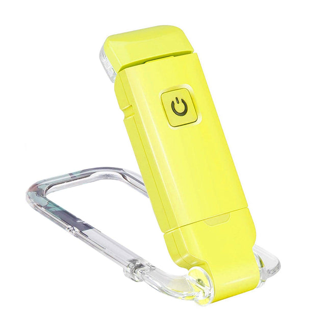 2-PCS Yellow Mini USB Rechargeable LED Book Light Eye Protection Reading Lamp with Adjustable Clip and Brightness for Kids Students Travel.