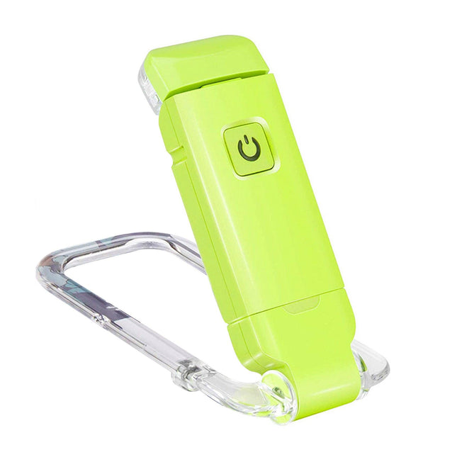 2-PCS Green Mini USB Rechargeable LED Book Light Eye Protection Reading Lamp with Adjustable Clip and Brightness for Kids Students Travel.