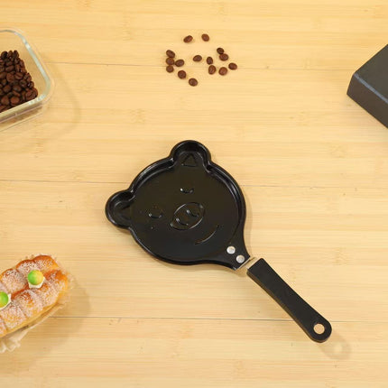 2-PCS Mini Non-Stick Egg Frying Pan Cartoon Shaped Omelette Cooker Mould for Breakfast Pancakes and Creative Cooking(pig).