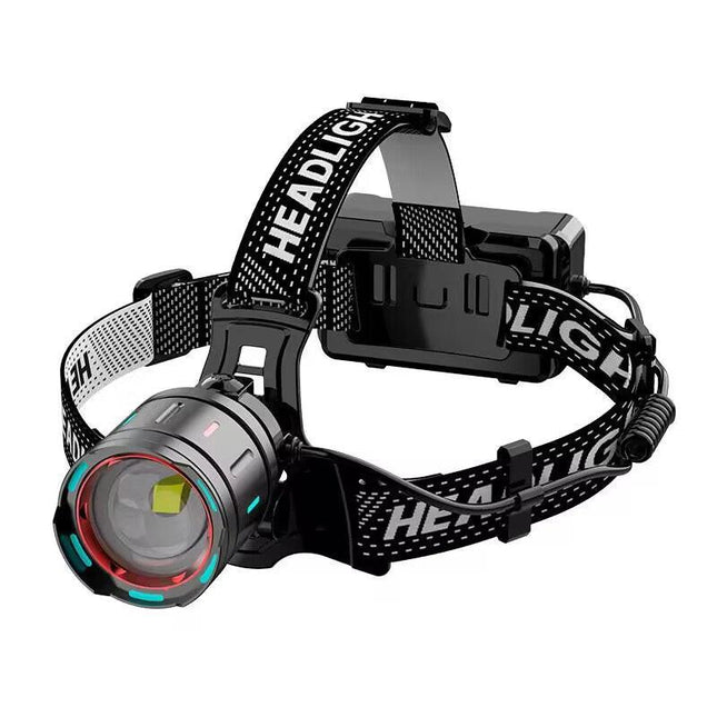 High Power 30W LED Headlamp with White Laser Long Range Zoom Motion Sensor Head Torch for Night Fishing Camping Adventure Australian Outdoor Use(Free with purchase: 3 x 18650 batteries).