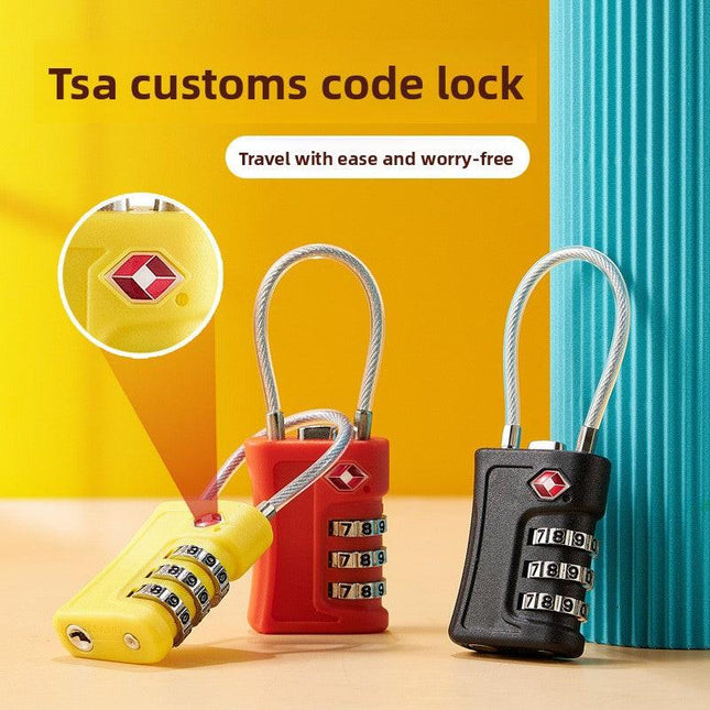 Grey TSA Approved Cable Combination Padlock 3-Digit Security Lock for Travel Luggage Suitcase Gym Lockers Durable Steel Wire Australian Travel Essential.