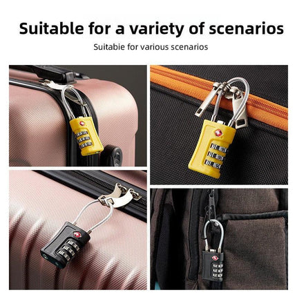 Grey TSA Approved Cable Combination Padlock 3-Digit Security Lock for Travel Luggage Suitcase Gym Lockers Durable Steel Wire Australian Travel Essential.