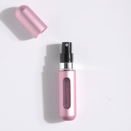 5-Pcs Pink 5ml Refillable Perfume Atomizer Portable Bottom Fill Travel Spray Bottle for Fragrance and Aftershave Australian Travel Essential.