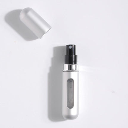 5-Pcs Silver 5ml Refillable Perfume Atomizer Portable Bottom Fill Travel Spray Bottle for Fragrance and Aftershave Australian Travel Essential.