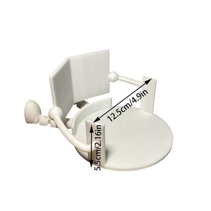 2-PCS Black Novelty 3D Printed Reading Figure Toilet Roll Holder Fun Desktop Paper Stand Ornament for Bathroom Decor Unique Gift for Australian Homes.