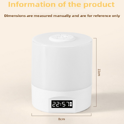 White Rechargeable LED Night Light with Remote Control Digital Clock Display 3 Color Modes Stepless Dimming Bedside Lamp for Nursing Camping Australia.