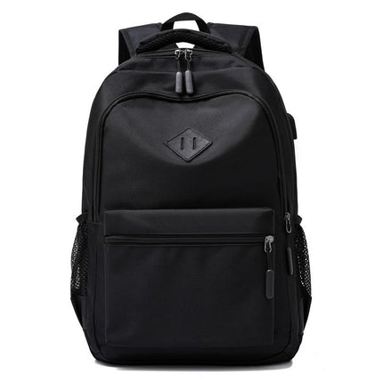 Black Large Capacity Laptop Backpack Water Resistant Travel Daypack with USB Charging Port for University High School Students and Commuters Black.