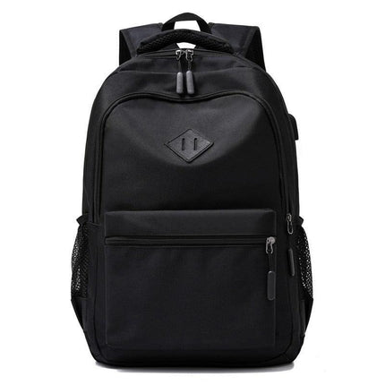 Black Large Capacity Laptop Backpack Water Resistant Travel Daypack with USB Charging Port for University High School Students and Commuters Black.