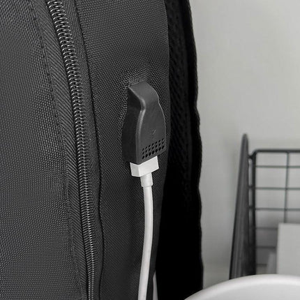 Black Large Capacity Laptop Backpack Water Resistant Travel Daypack with USB Charging Port for University High School Students and Commuters Black.