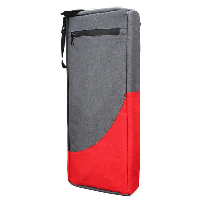 Red and Grey Insulated Golf Cooler Bag Portable Thermal Carrier Holds 6 Cans or 2 Wine Bottles with Shoulder Strap for Australian Golf Course and BBQ.