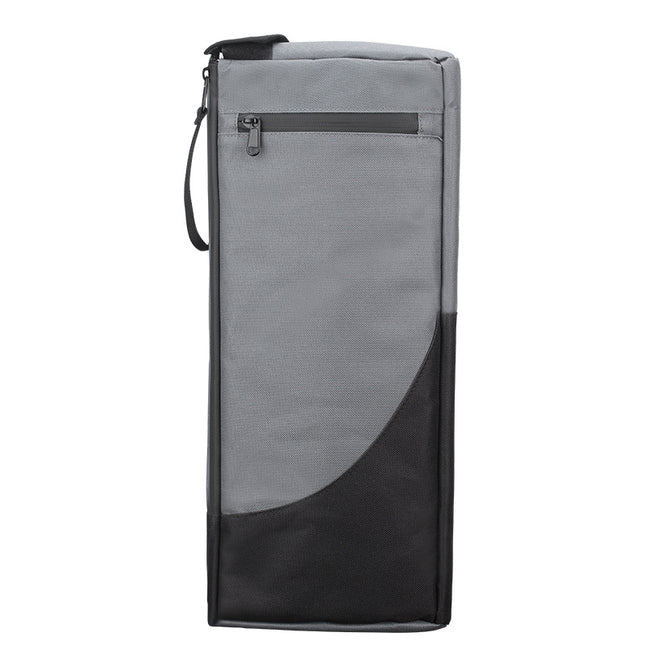 Black and Grey Insulated Golf Cooler Bag Portable Thermal Carrier Holds 6 Cans or 2 Wine Bottles with Shoulder Strap for Australian Golf Course and BBQ.