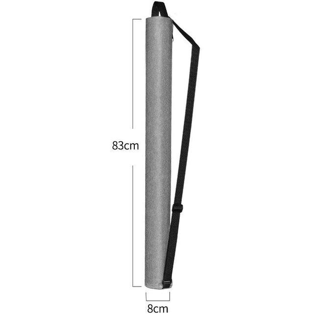 Grey Insulated Golf Beer Cooler Bag Cylindrical Tube Design with PEVA Lining 83cm Portable Crossbody Shoulder Strap for Australian Golf and BBQs.