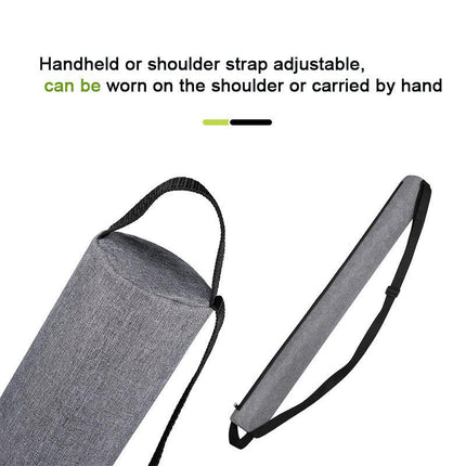 Black Insulated Golf Beer Cooler Bag Cylindrical Tube Design with PEVA Lining 25cm Portable Crossbody Shoulder Strap for Australian Golf and BBQs.