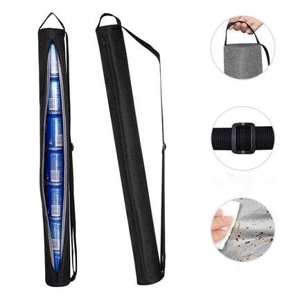 Black Insulated Golf Beer Cooler Bag Cylindrical Tube Design with PEVA Lining 25cm Portable Crossbody Shoulder Strap for Australian Golf and BBQs.