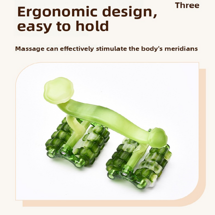 2-Pcs Orange Manual Roller Massager Handheld Full Body Relaxation Tool for Back Waist Legs Moon Car Design Ergonomic Deep Tissue Massage for Australian Homes.
