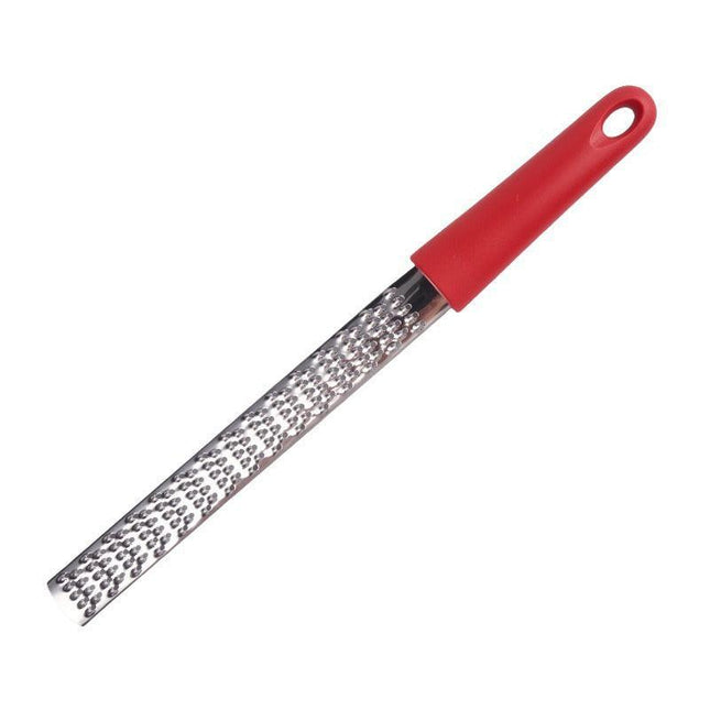 3-PCS Red Stainless Steel Lemon Zester and Cheese Grater 32cm Long Multi-functional Kitchen Grater for Citrus Ginger and Chocolate Australian Home Cooking.