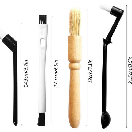 15 Piece Coffee Machine Cleaning Brush Set Barista Kit for Espresso Machines and Grinders Group Head and Steam Wand Cleaner Australian Home Barista Essential.