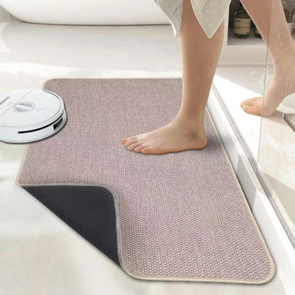 Pink Super Absorbent Diatomite Quick Dry Bath Mat 50x80cm - Non-Slip Rubber Backing for Australian Bathroom & Entryway.