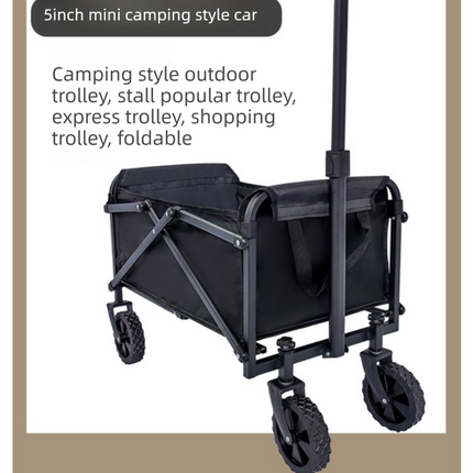 Mini Foldable Outdoor Camping & Utility Wagon with 5-Inch Wheels.