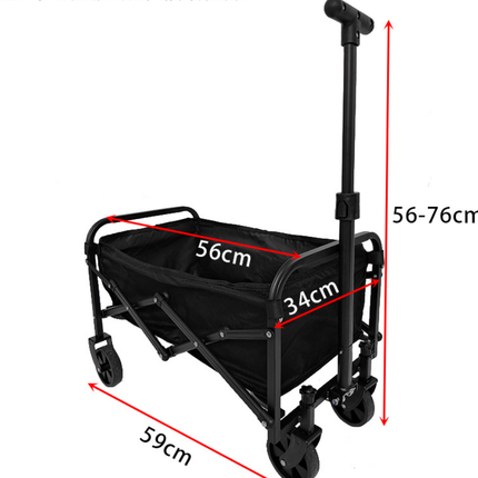 Mini Foldable Outdoor Camping & Utility Wagon with 5-Inch Wheels.