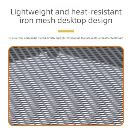 Portable Folding Camping Table 60x40cm - Adjustable Height Heat Resistant Mesh Top - Lightweight Aluminum Outdoor BBQ & Picnic Stand.