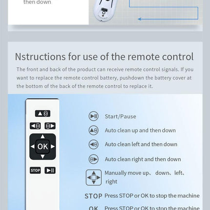 Smart Robot Window Cleaner - Automatic Glass Cleaning Washer with Remote Control - 2800Pa Suction & UPS Safety System - Includes 10 Microfibre Pads.