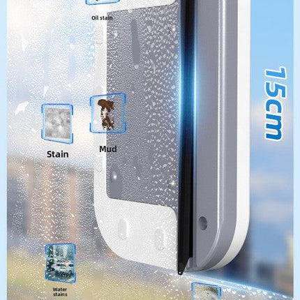 Magnetic Double Sided Window Cleaner for 18-30mm Double Glazed Glass High Rise Safety Wiper Tool White.
