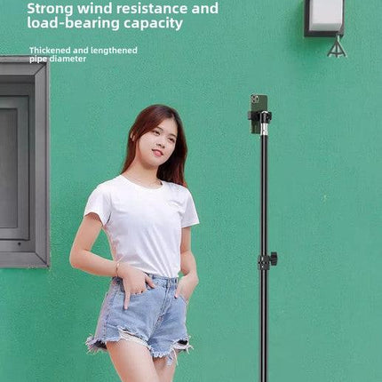 1.7m Black Tripod Stand with Phone Holder Adjustable Floor Stand for Live Streaming Vlogging Overhead Video Recording Makeup Kit with Carry Bag.