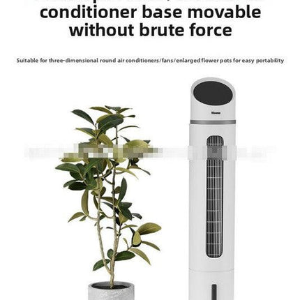 Black Round Adjustable Plant Pot Caddy Stand with Wheels Heavy Duty Rolling Gas Cylinder Tray Dolly for Indoor Outdoor Patio.