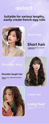 32mm French Style Deep V Hair Waver Mermaid Curls Iron Fast Heating Ceramic Styling Tool for Big Waves Purple AU Plug.