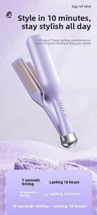 32mm French Style Deep V Hair Waver Mermaid Curls Iron Fast Heating Ceramic Styling Tool for Big Waves Pink AU Plug.