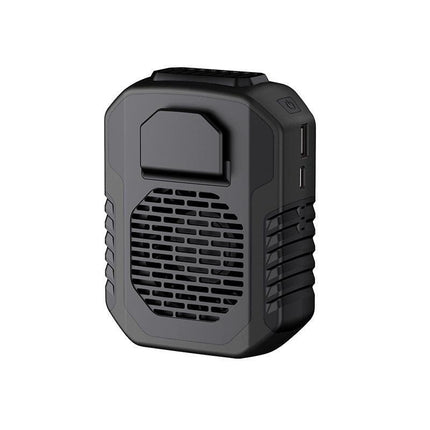 Portable Waist Clip Fan 6000mAh Rechargeable Personal Air Conditioner with Power Bank Function Heavy Duty Wearable Belt Fan for Tradies Camping and Outdoor Work Black.