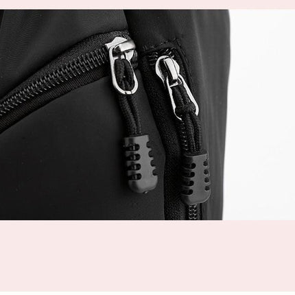 Large Drawstring Backpack Waterproof Gym Bag Lightweight Sports Sackpack with Zipper Pockets for Travel and Swimming Purple.