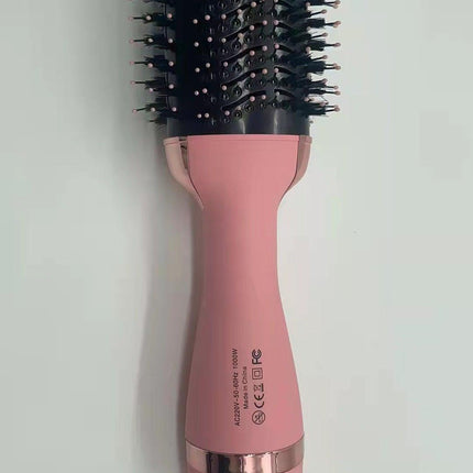 3-in-1 Hot Air Brush & Volumiser Hair Dryer Styler 1000W Ceramic Negative Ion Blowout Brush for Straightening and Curling Pink AU Plug.
