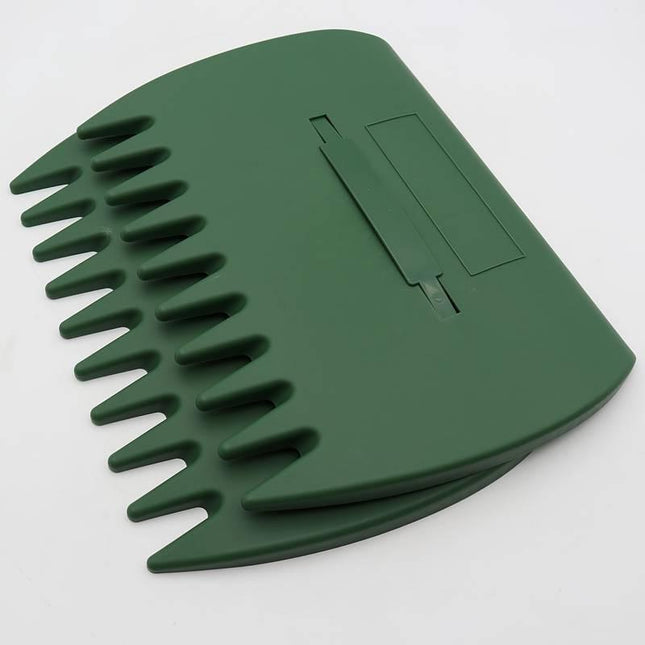 Pair of Horticultural Leaf Rake Hand Tools Set Large Plastic Claw Grabber Ideal for Collecting Yard Debris, Grass Clippings, and Scraps Army green.