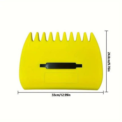 Pair of Horticultural Leaf Rake Hand Tools Set Large Plastic Claw Grabber Ideal for Collecting Yard Debris, Grass Clippings, and Scraps Yellow.