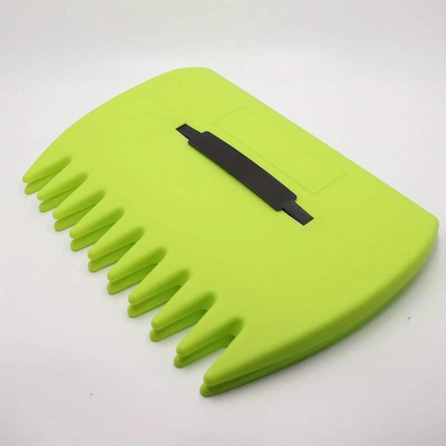 Pair of Horticultural Leaf Rake Hand Tools Set Large Plastic Claw Grabber Ideal for Collecting Yard Debris, Grass Clippings, and Scraps Light green.
