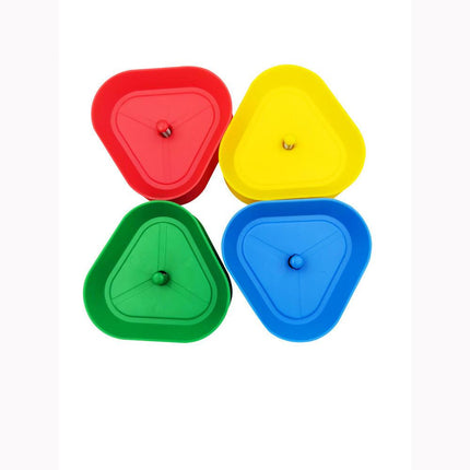 Triangle Playing Card Holders 4 Pack Hands Free Game Organizers for Kids Seniors and Adults Ideal for Family Poker Nights.