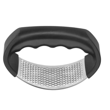 Black Stainless Steel Garlic Press Rocker Ergonomic Garlic Crusher and Ginger Mincer Professional Kitchen Tool.
