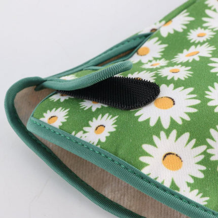 Green Long Gardening Gloves Thorn Proof Rose Pruning Gauntlets with Touchscreen Fingertips Breathable Forearm Protection Daisy Print.