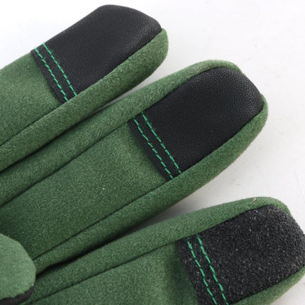Green Long Gardening Gloves Thorn Proof Rose Pruning Gauntlets with Touchscreen Fingertips Breathable Forearm Protection Daisy Print.