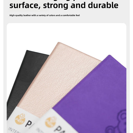 Deep purple Password Log Book with Alphabetical Tabs Internet Address Organizer Small PU Leather Notebook with Owl Design Pen Holder and Inner Pocket Ideal for Home and Office.