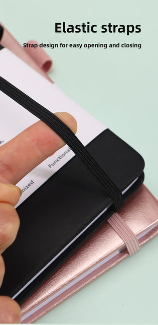 Black Address Book with Alphabetical Tabs B6 Hardcover Telephone & Contact Organizer with Pen Holder & Elastic Band for Home Office.