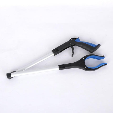 Yellow and Black Handle Foldable Grabber Reacher Tool - 83cm Aluminium Litter Picker with Magnetic Tip - Lightweight Mobility Aid for Garden & Home Rubbish Cleanup.