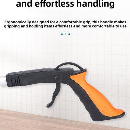 Yellow and Black Handle Foldable Grabber Reacher Tool - 83cm Aluminium Litter Picker with Magnetic Tip - Lightweight Mobility Aid for Garden & Home Rubbish Cleanup.