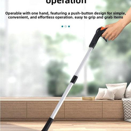 Purple and Black Handle Foldable Grabber Reacher Tool - 83cm Aluminium Litter Picker with Magnetic Tip - Lightweight Mobility Aid for Garden & Home Rubbish Cleanup.