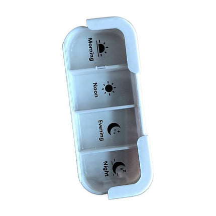 Weekly Pill Organiser Pink Tower - 7 Day Medicine Storage Box with 4 Daily Compartments (Morning, Noon, Evening, Night) - Portable Slide-Out Trays for Vitamins & Supplements.