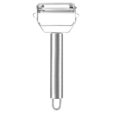 Premium Stainless Steel Dual Peeler & Julienne Cutter - 2-in-1 Vegetable Slicer with Swivel Blade - Heavy Duty Multi-Function Kitchen Tool for Potatoes, Carrots & Fruit.