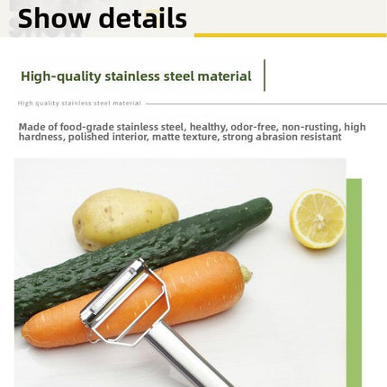 Premium Stainless Steel Dual Peeler & Julienne Cutter - 2-in-1 Vegetable Slicer with Swivel Blade - Heavy Duty Multi-Function Kitchen Tool for Potatoes, Carrots & Fruit.